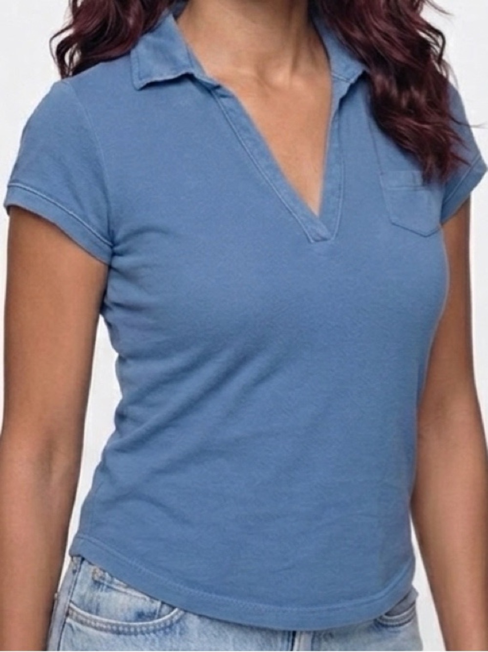 Vintage Express blue polo shirt